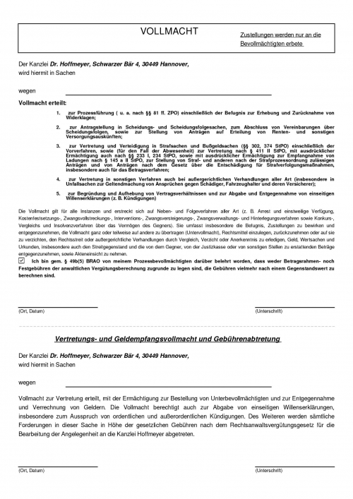 Verbindliche Beauftragung